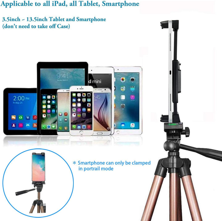 Stativhalterung für iPad Pro 12.9 11 10.5, iPad Air Mini, Surface Galaxy Tab 3,5 bis 34,3 cm (51 Zol