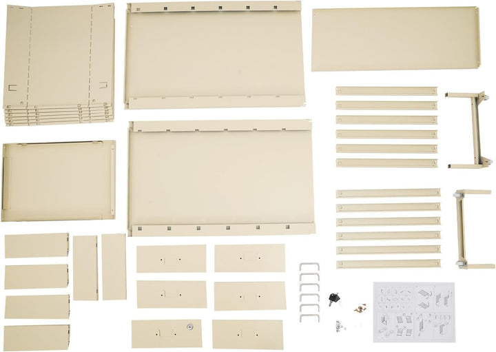 Rollcontainer mit 6 Schublade, Mobiler Aktenschrank, Metallschrank, Aktenschrank Abschliessbar mit S
