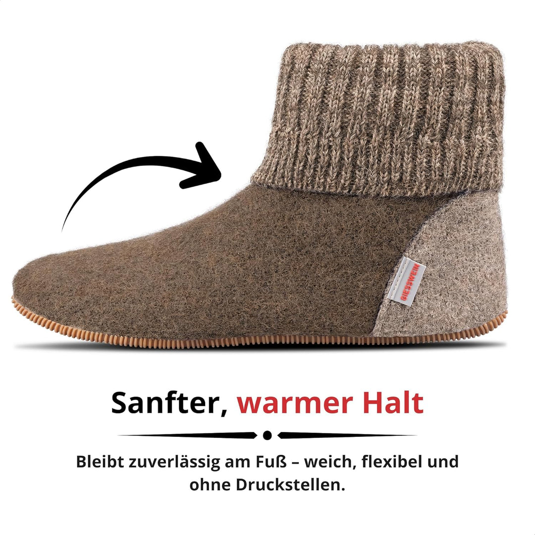 GIESSWEIN Unisex Wildpoldsried Hohe Hausschuhe 23 EU Taupe 262, 23 EU Taupe 262
