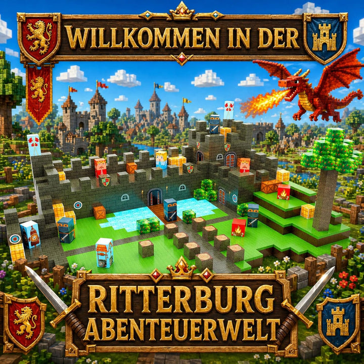 Spiele Kontor Magnetische Bausteine Ritterburg - 150 Stück Magnetbausteine | Kinderspielzeug für Jun