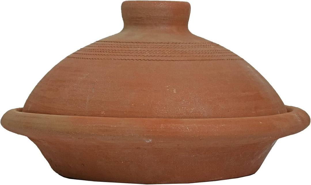 Simandra Tajine I Tontopf zum Garen I unlasierter Schmortopf I 24 cm Durchmesser