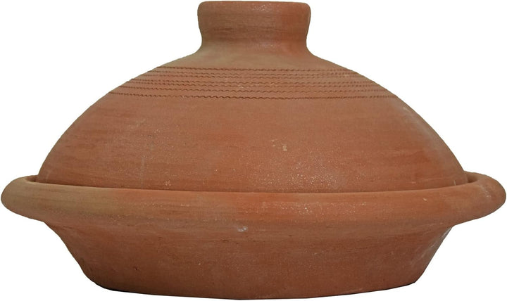 Simandra Tajine I Tontopf zum Garen I unlasierter Schmortopf I 24 cm Durchmesser