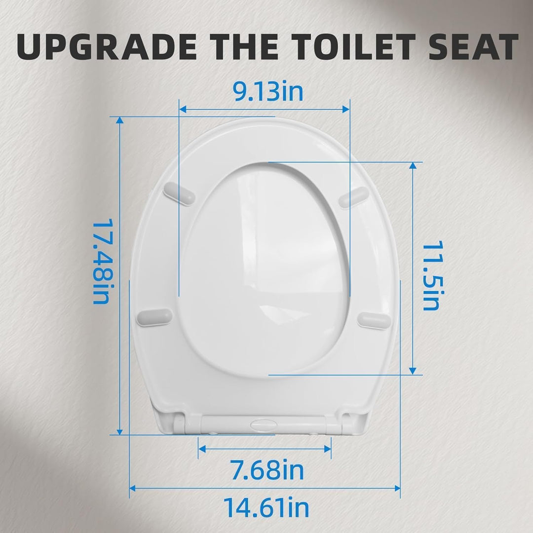 Toilettendeckel mit Absenkautomatik, WC Sitz Quick Release Funktion und Softclose Einfache Montage K