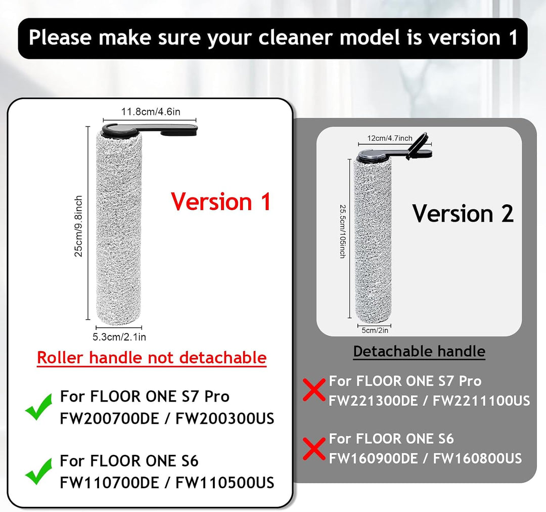 Bürstenrolle + Filter Ersatzteile für Tineco Floor One S7 PRO / S6 Nass-und Trockensauger, Zubehör 2