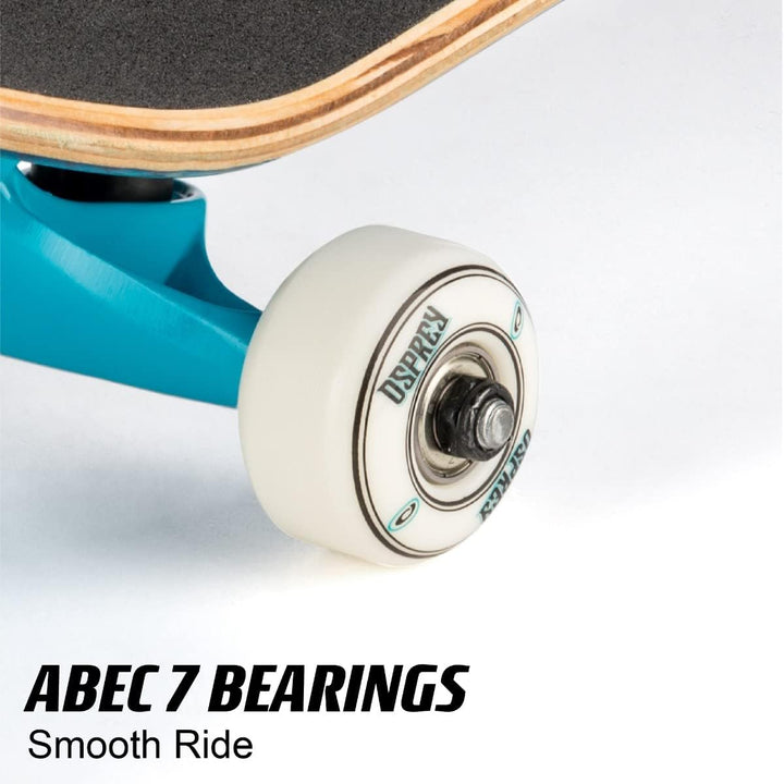 Osprey Absolute Anfänger Double Kick Trick Skateboard, 78,7 x 20,3 cm Ahorndeck Pride blau, Pride bl