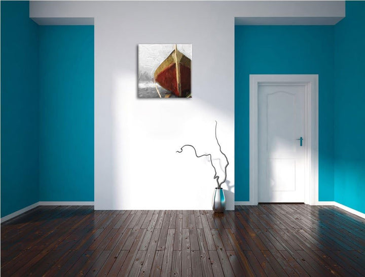 Spitze Pyramiden in Gizeh, Format: 70x70 auf Leinwand, XXL riesige Bilder fertig gerahmt mit Keilrah