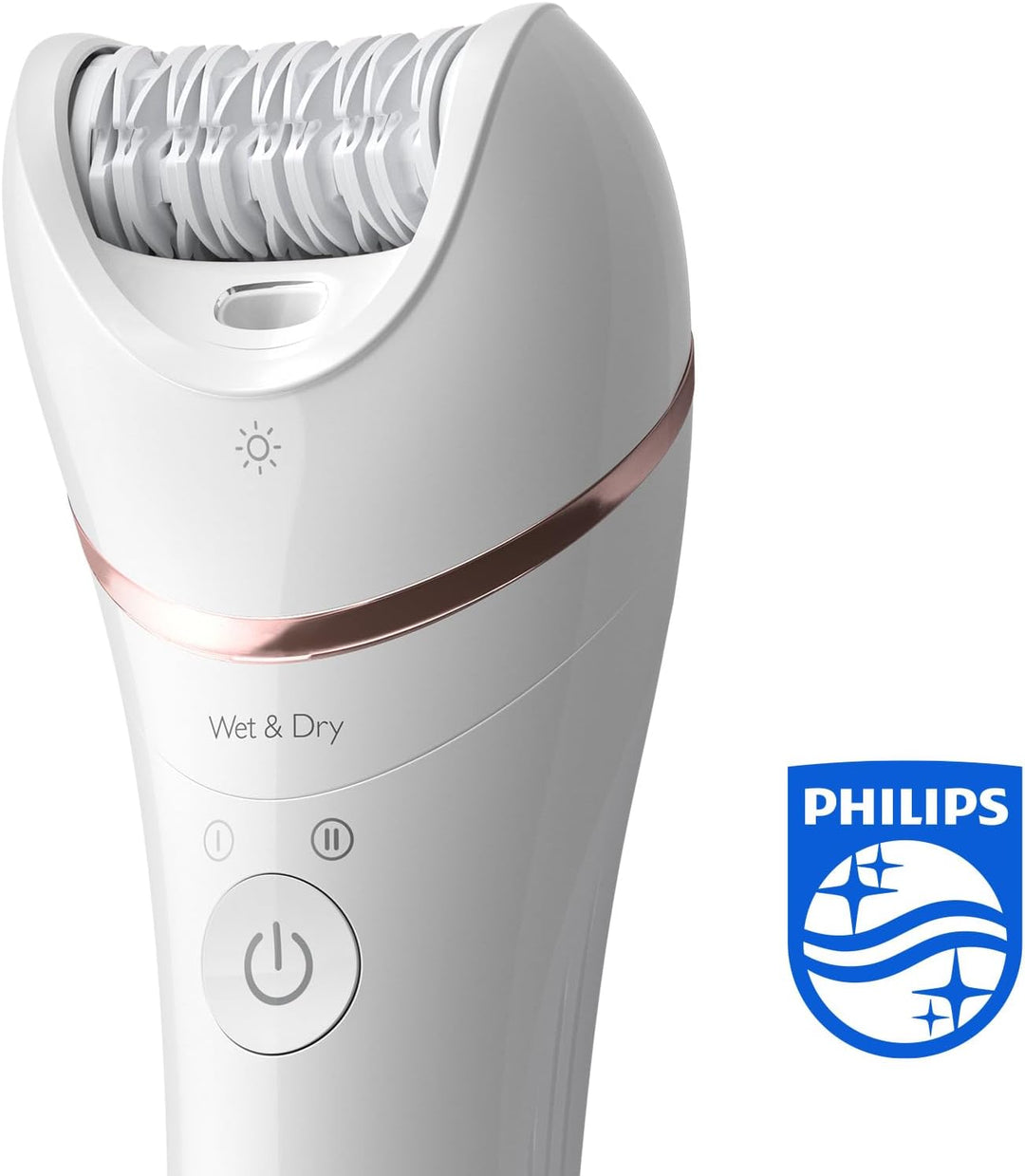 Philips Epilierer Series 8000 - inkl. 8 Aufsätze, kabellos mit Nass- und Trockenfunktion (Modell BRE