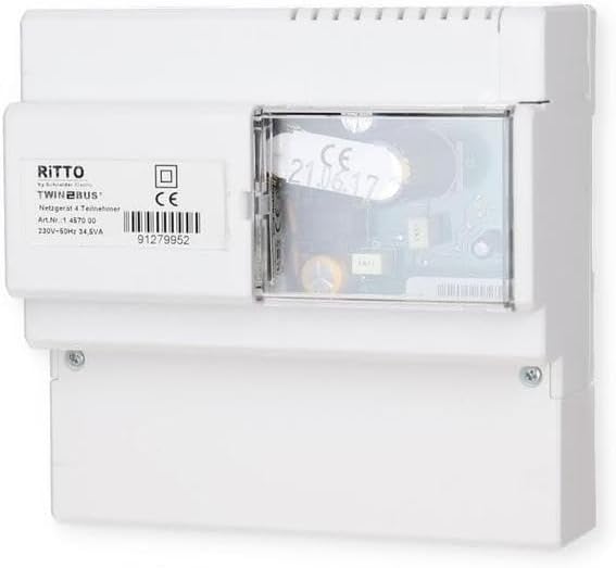 Ritto Türsprechanlage ENTRAVOX KOMPLETTSET für 3 Familienhaus WEIss, 1841370, Premium Gegensprechanl