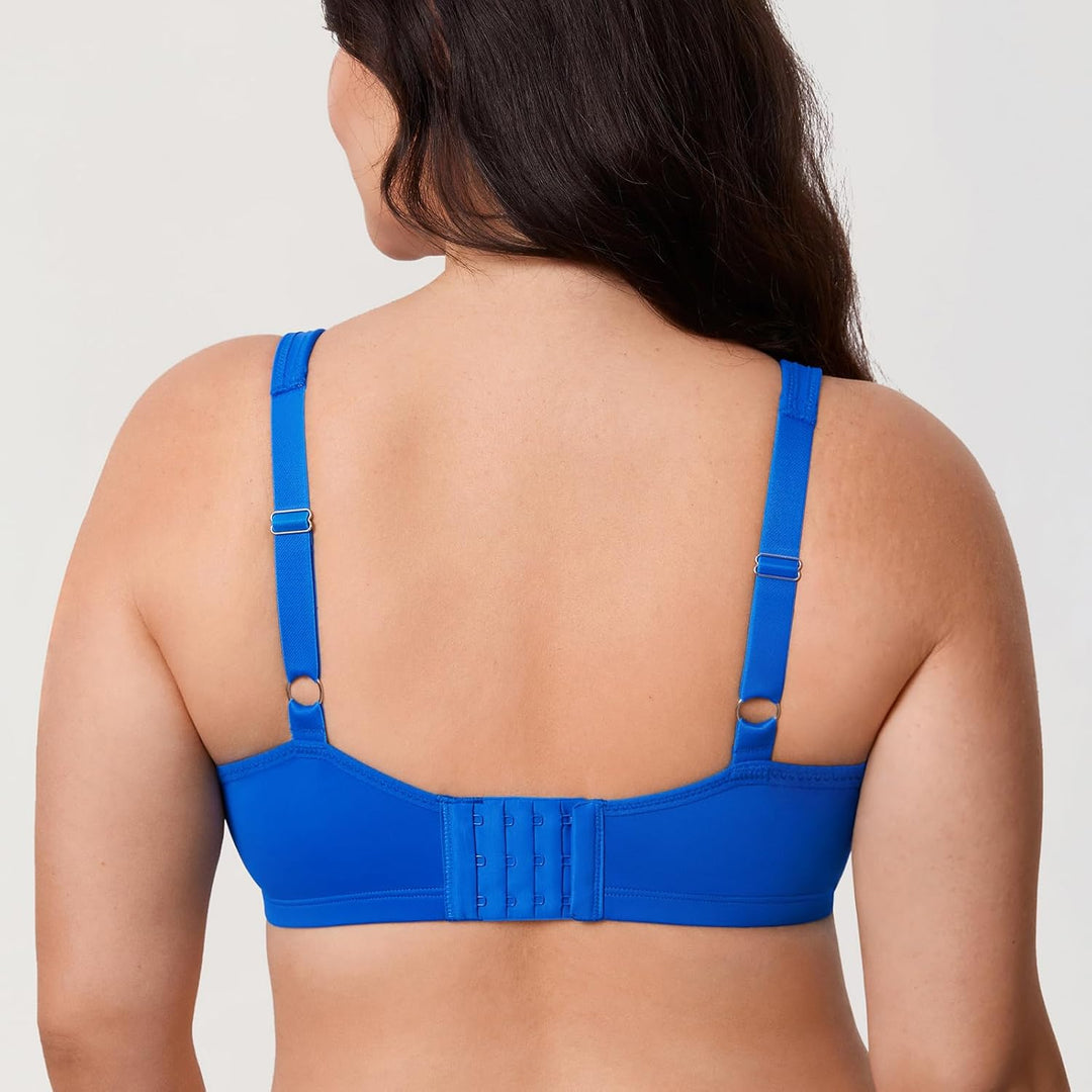 DELIMIRA Damen Minimizer BH mit Bügel Grosse Brüste Starker Halt Seamless Tshirt BHS Soft 70B Funkel