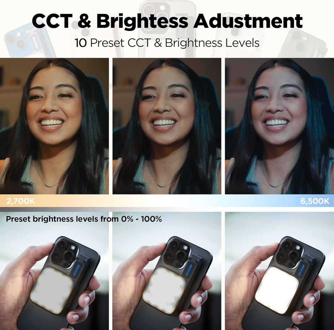 Amaran Go Magnetisches Selfie-Telefonlicht, kompatibel mit MagSafe & Qi2 Magneten, Dual-LED-Lichtque