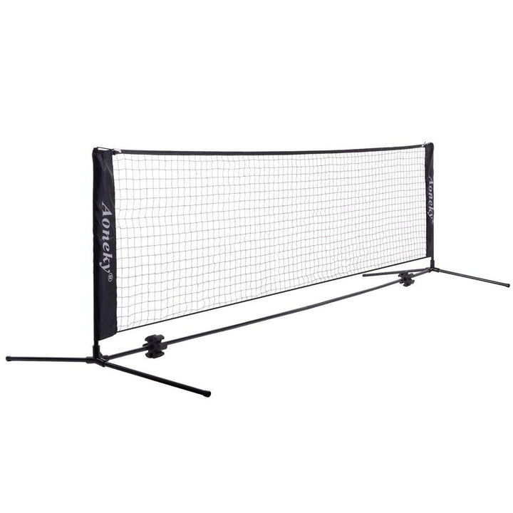 Aoneky Tennis Kit 2M/3M /6M x83cm, Metallrahmenständer und Stark PE-Tennisnetz | Tragbares Picklebal