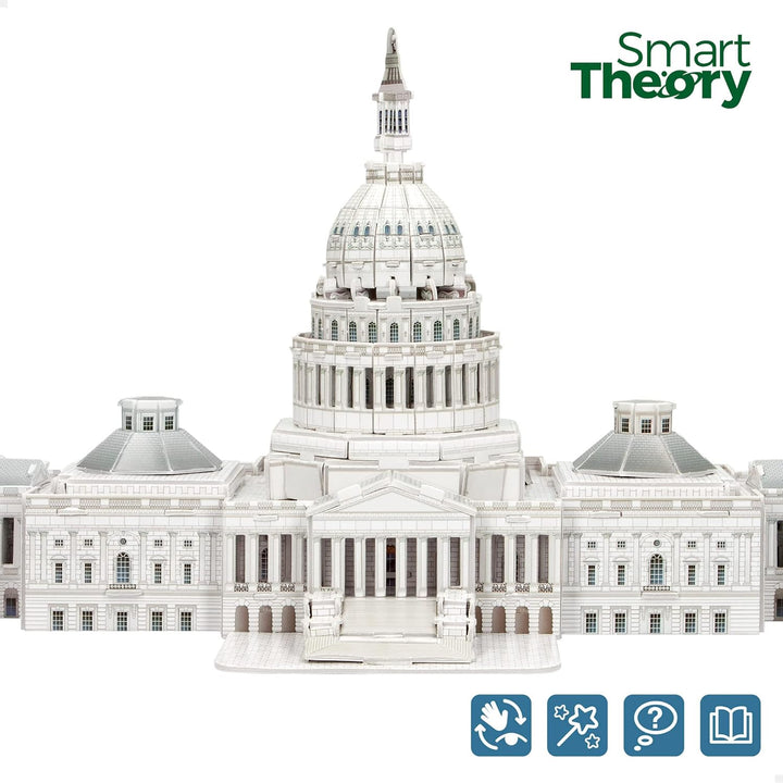 Colorbaby 49660-3D-Puzzle Capitol/Baumodell für Erwachsene und Kinder/inkl. 126 Teile/Familienspass