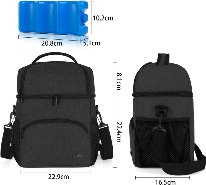 Teamoy Doppelschichtige Muttermilch Kühltasche mit Eisbeutel, Reise Babyflasche Kühltasche bis zu 6