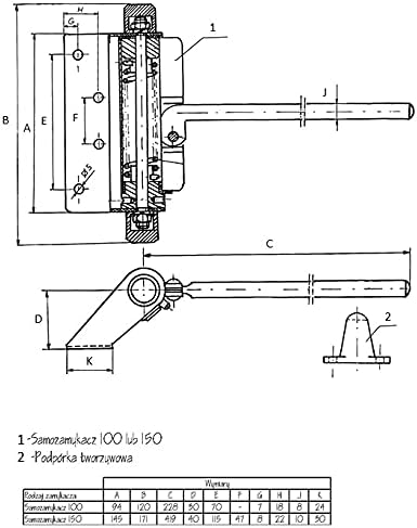 KOTARBAU® Federschliesser 100 mm rostfreier Türschliesser mit einstellbarer Kraft Universal, 100 mm