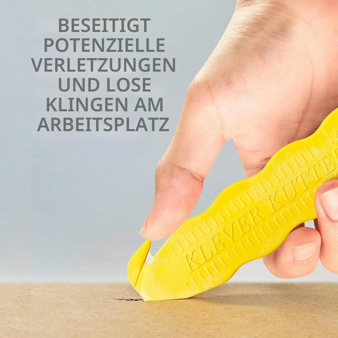 Klever Kutter KCJ-1Y Sicherheits-Boxenschneider, 5 Stück, gelb, Gelb