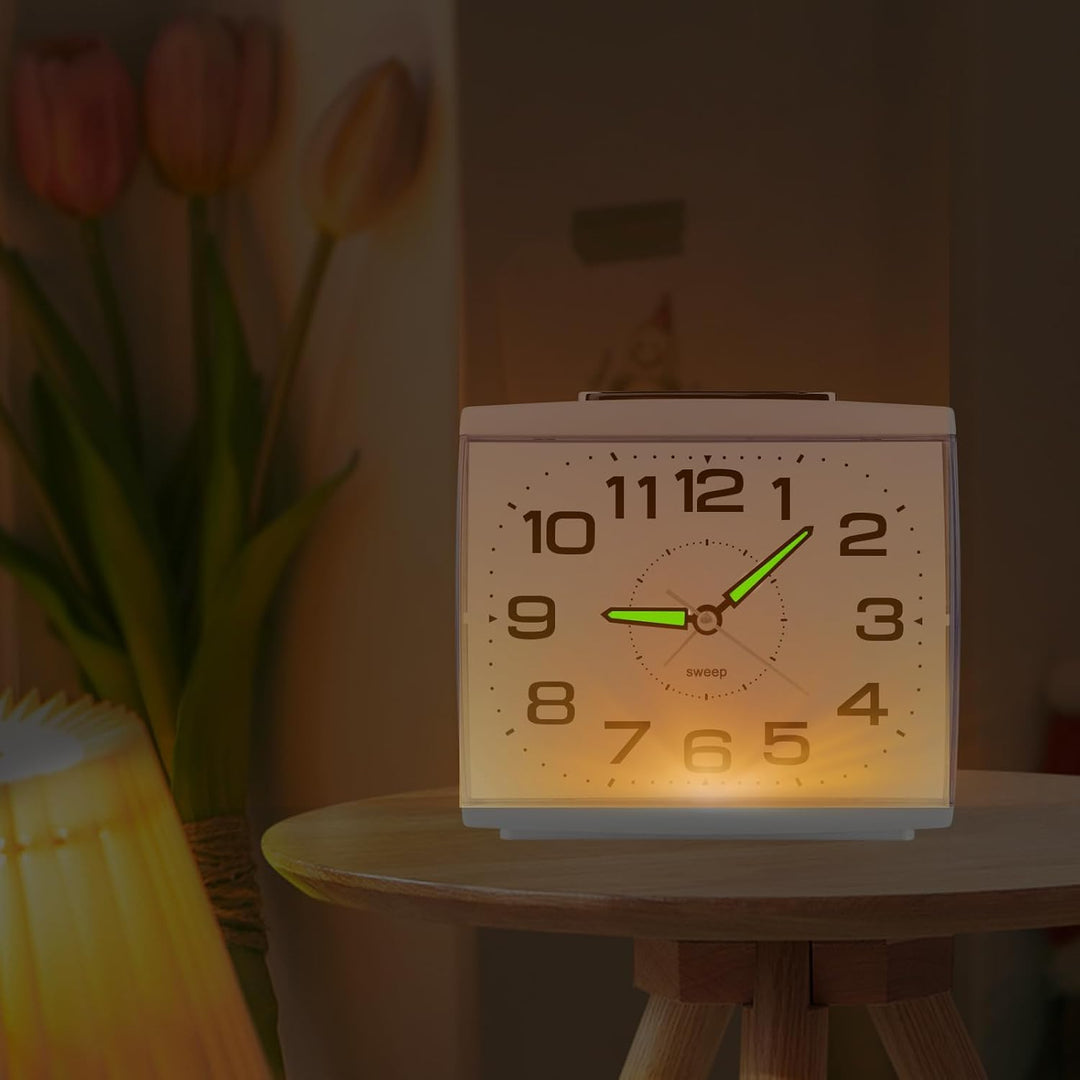 Ayybboo Wecker Analog, Ohne Ticken Wecker Retro mit Snooze Wecker mit Nachtlicht Grosses Analoge Wec