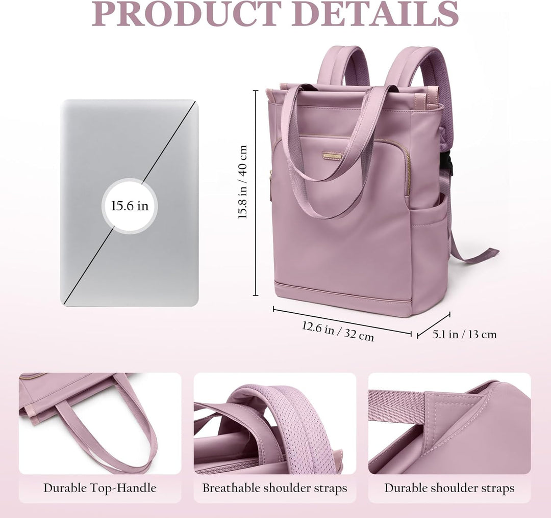 GOLF SUPAGS Convertible Laptop-Rucksack für Frauen Casual Daypack Notebook Tote Bag für Arbeit Hochs