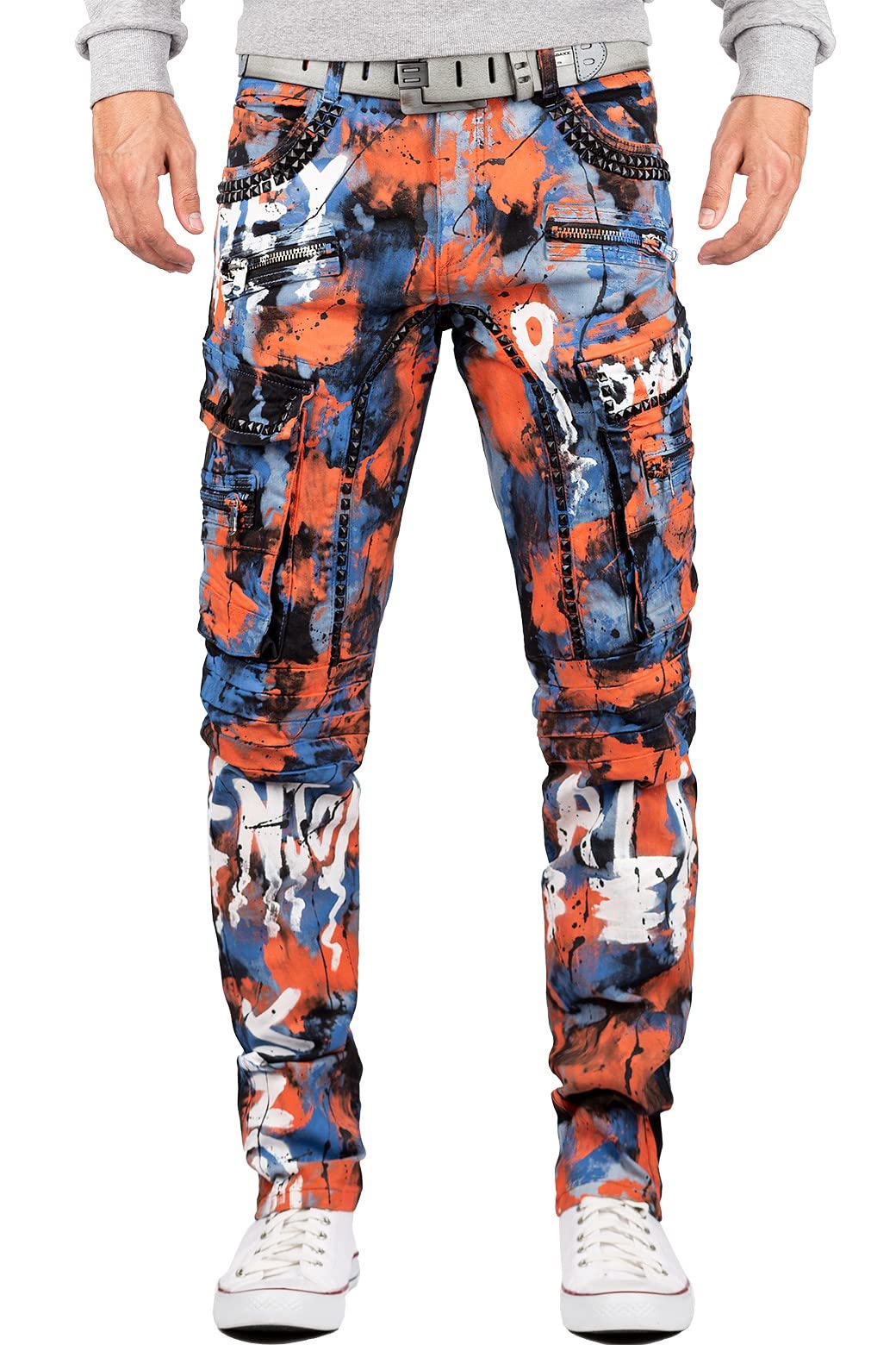 Cipo & Baxx Herren Jeans Hosen Besonders Extravagant 30W / 34L Blau - 83, 30W / 34L Blau - 83