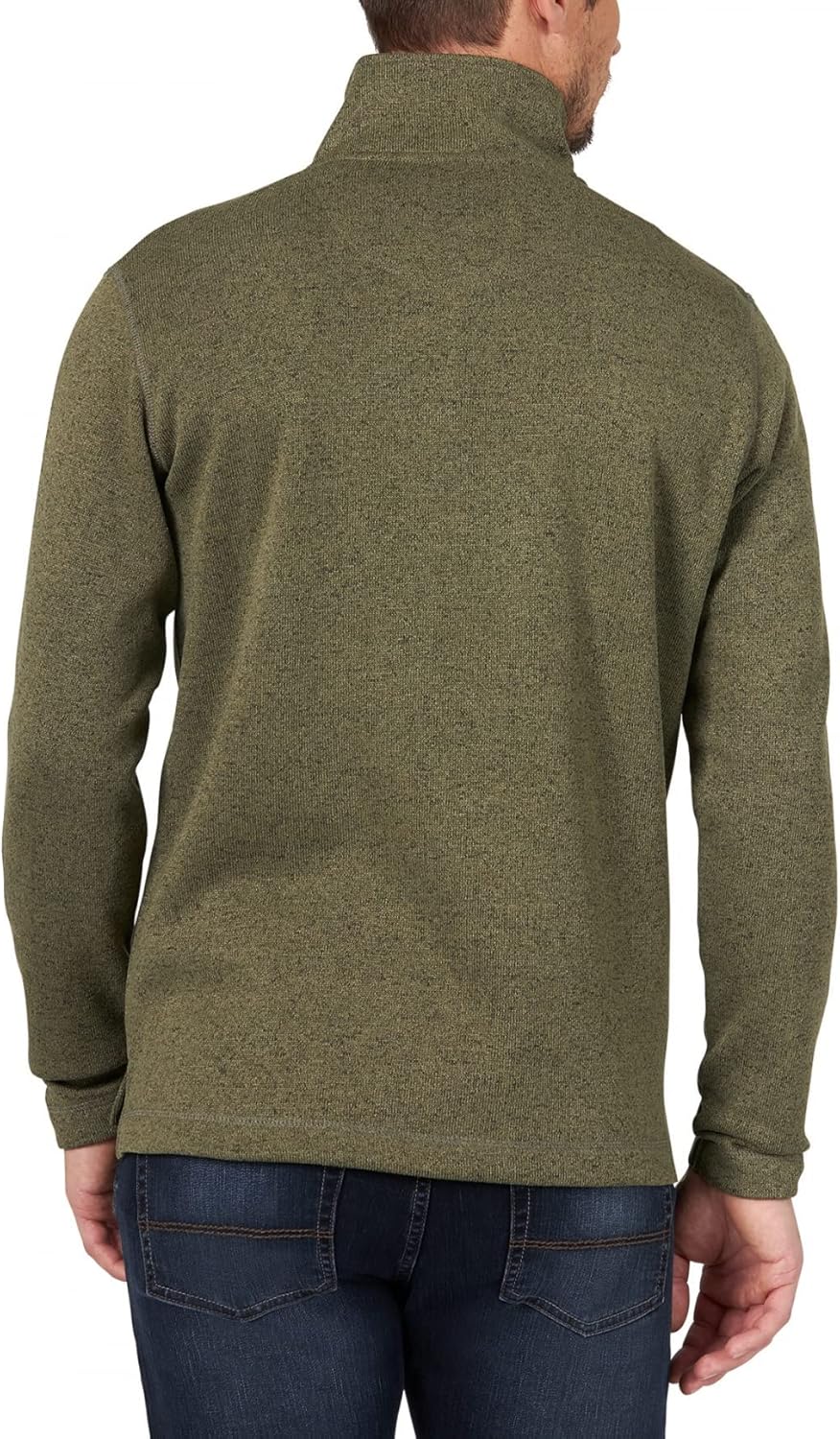 Wrangler Authentics Herren Long Sleeve Fleece Quarter-Zip Pullover S Olive Night, S Olive Night