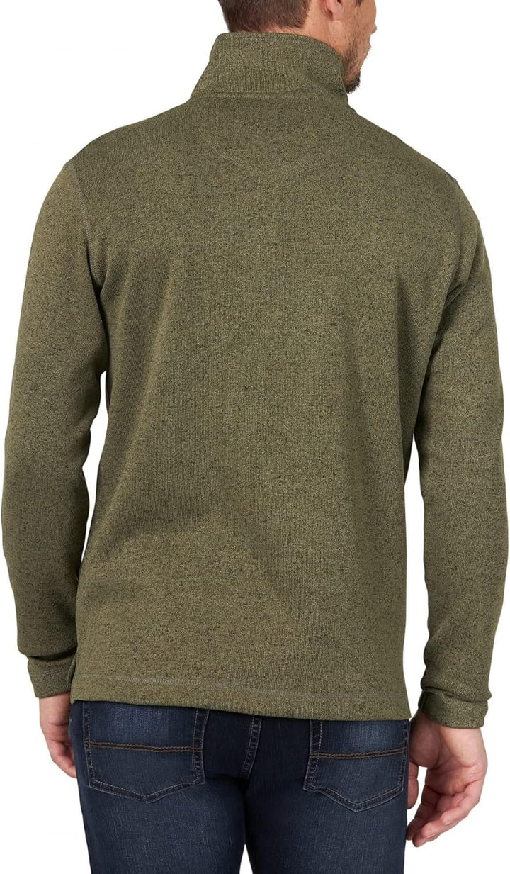 Wrangler Authentics Herren Long Sleeve Fleece Quarter-Zip Pullover S Olive Night, S Olive Night