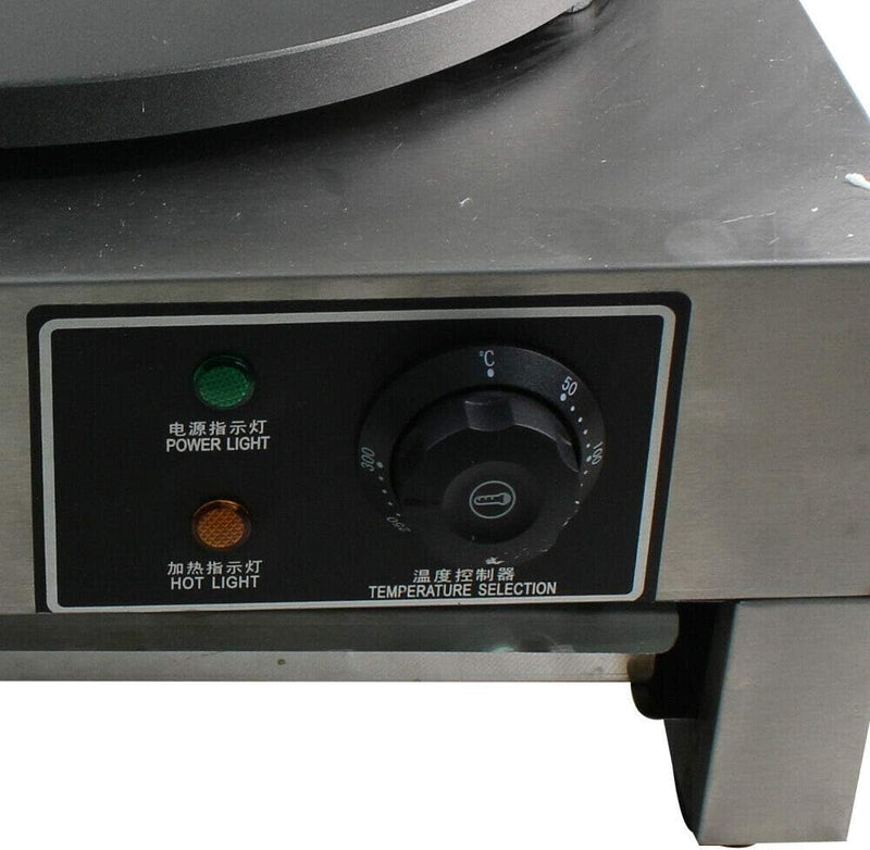 LENJKYYO Elektrischer Crepe Maker 40CM mit Ausziehbarem Tablett Crepesmaker Eingebauter Thermostat 5