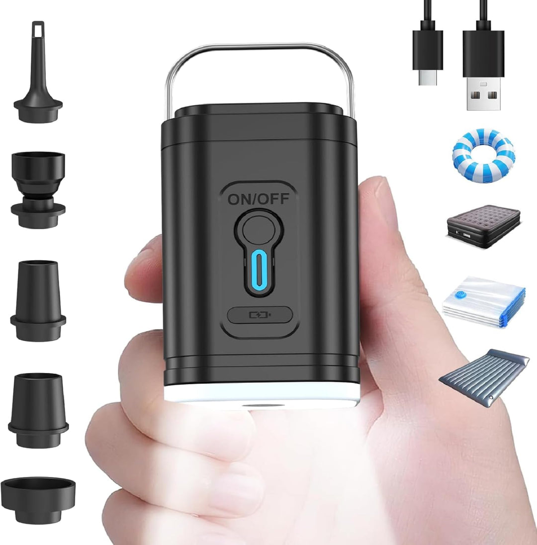 Elektrische Luftpumpe, Tragbare Kompakte Minipumpe, Über USB Wiederaufladbar Zum Aufblasen/Entleeren