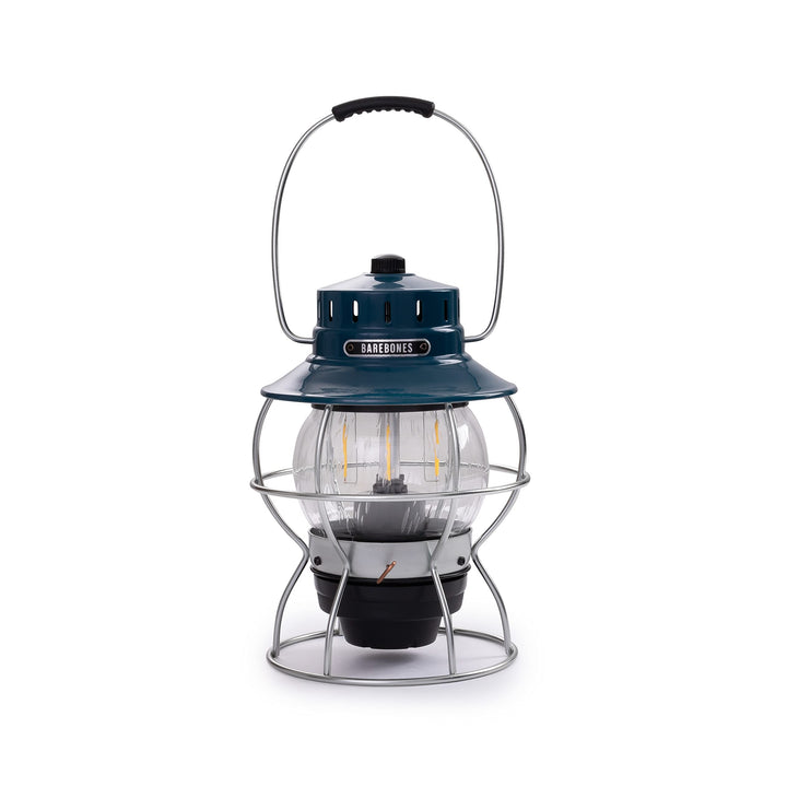 Barebones Living Railroad Lantern Ocean Blue Ozeanblau, Ozeanblau