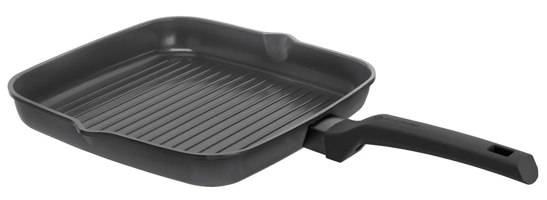 Schulte-Ufer, Induktion, Charisma i Grillpfanne, Pfanne, Aluguss, 28x28cm, mit optischer Brat-Anzeig