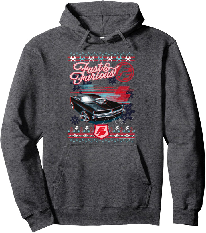 Fast & Furious Ugly Christmas Sweater Car Logo Pullover Hoodie