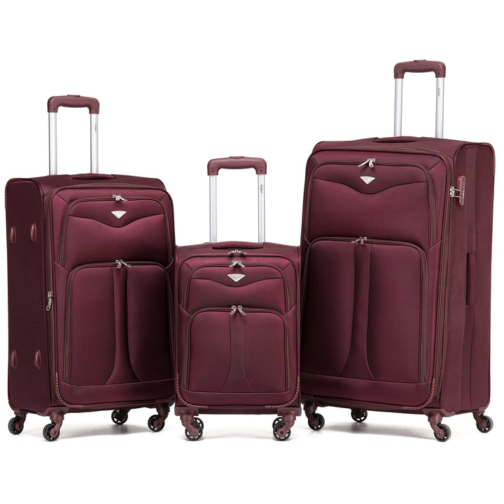 Flight Knight Lightweight 4 Wheel 800D Soft Case Suitcases Anti Crack Cabin & Hold Luggage Options A