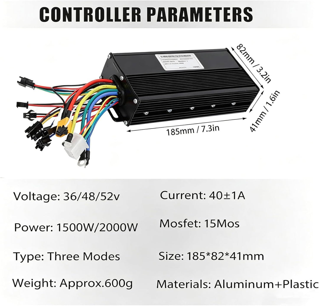 Kunray 36V 48V 52V 60V Brushless Motor DC Controller Mit LCD Anzeige Dualmodus 750W 1000W Ebike Cont