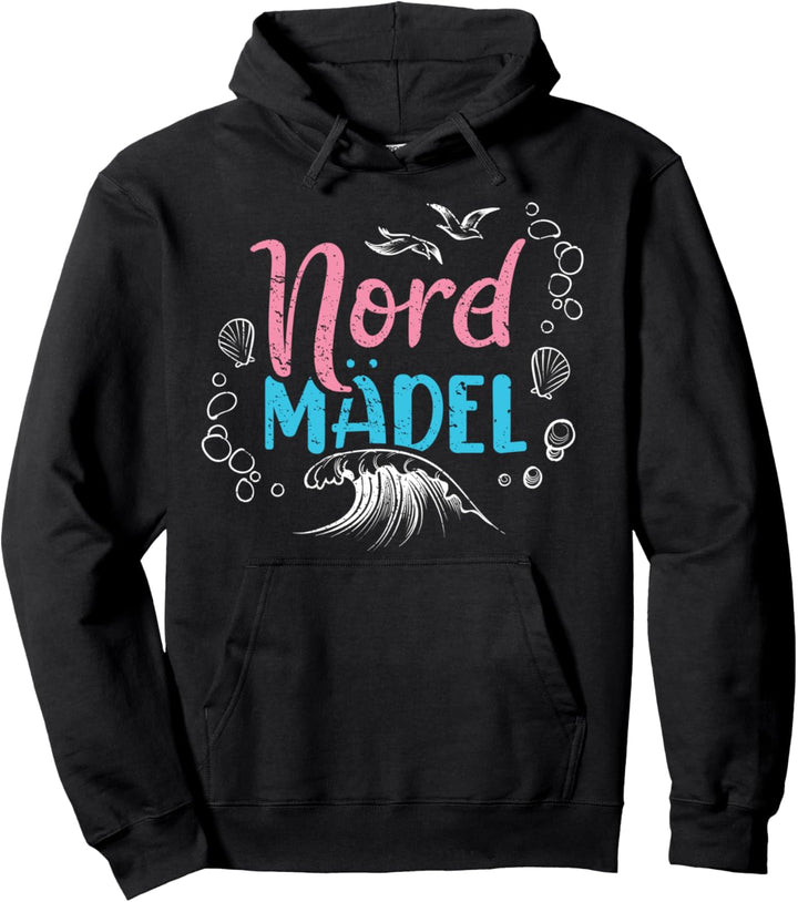 Nordmädel | Leuchtturm Meer Welle Norden Geschenk Pullover Hoodie