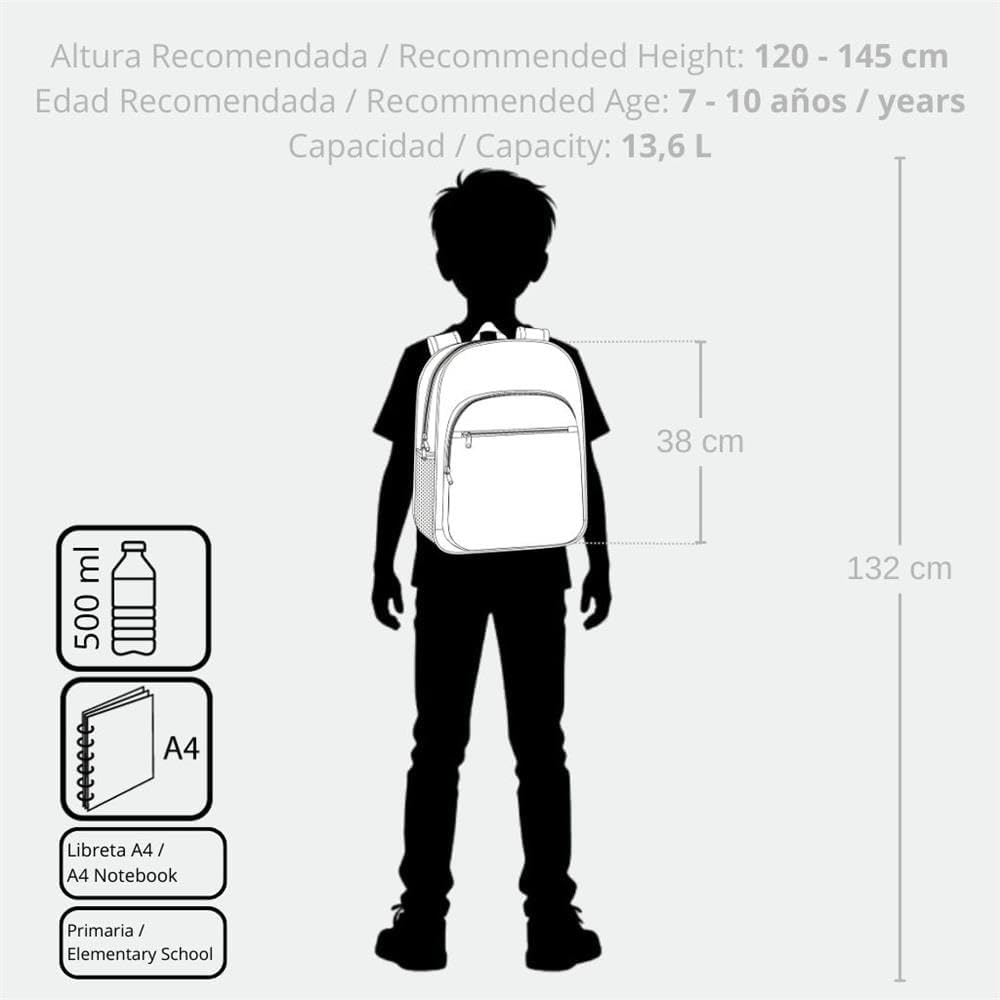Disney Mickey Mouse Fashion Schulrucksack mit Wagen, mehrfarbig, 30 x 38 x 12 cm, Mikrofaser, 13,68