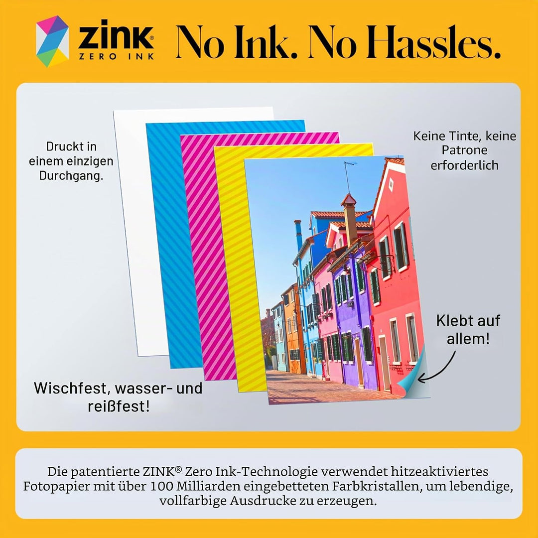Kodak PRINTOMATIC Digitale Sofortbildkamera, Vollfarbdrucke auf Zink 2x3-Fotopapier mit Sticky-Back-