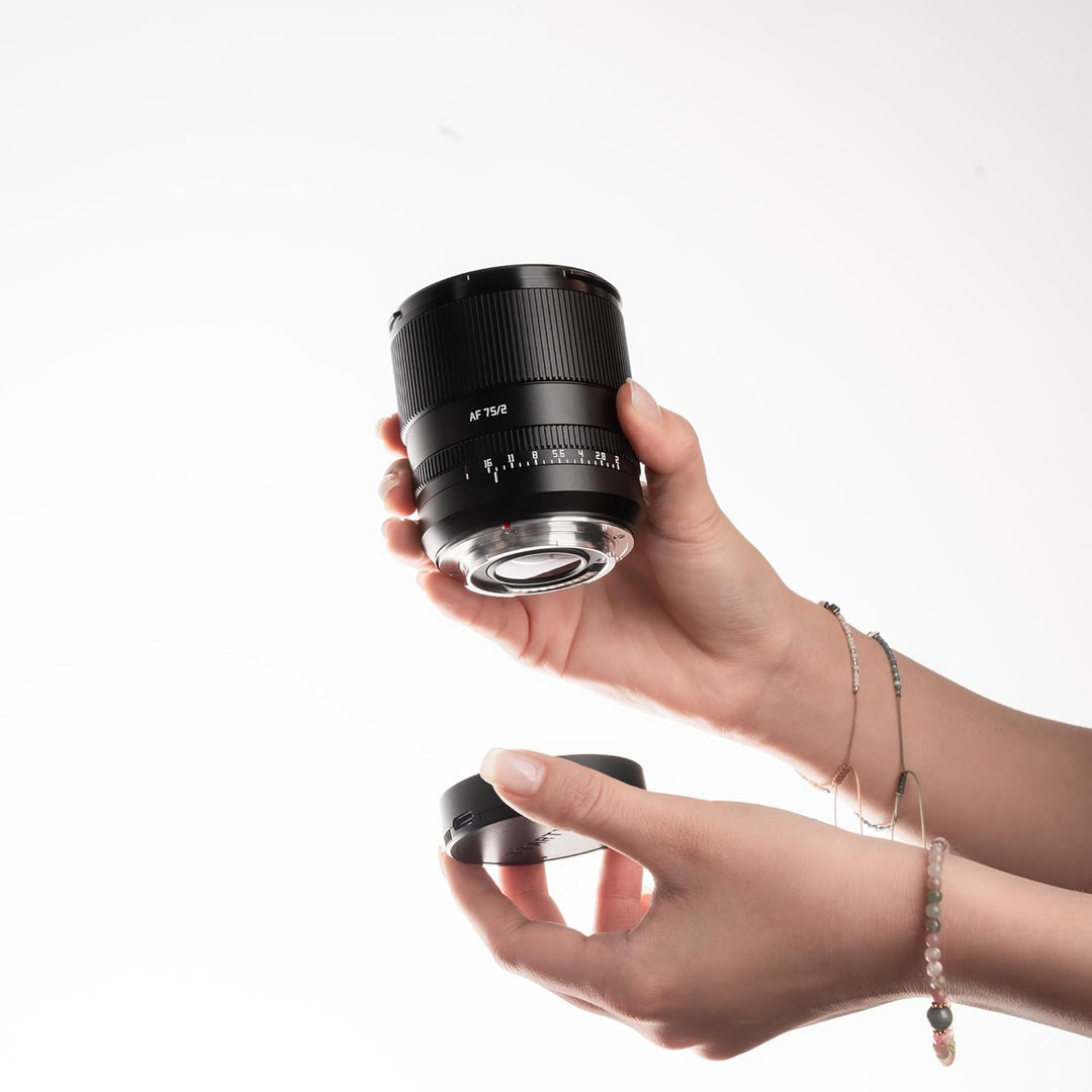 TTARTISAN 75 mm F2 Kameraobjektiv für Fuji X Mount Autofokus, Vollformat-Porträtobjektiv