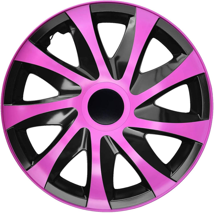 NRM KO244 Radzierblende Draco CS, Schwarz/Rosa, 16 Zoll, 4er Set