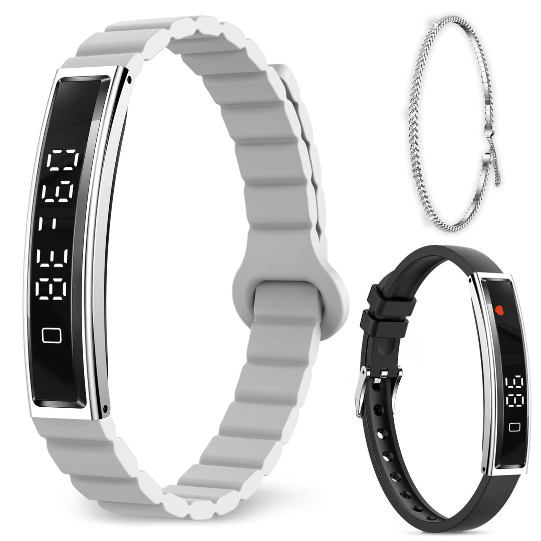 Efolen Fitness Armband Damen Herren, 16.5g Smartwatch Pulsuhr SpO2 Schlafmonitor Schmal Schrittzähle
