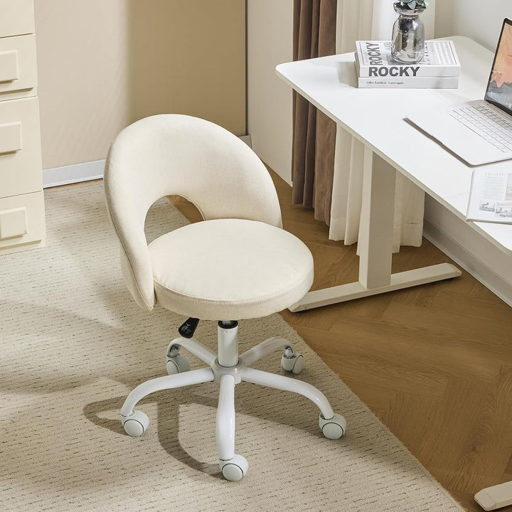 Bonnlo Homeoffice Stuhl, Schreibtischstuhl, Schminktisch Stuhl, Bürostuhl ohne Armlehnen, Drehstuhl