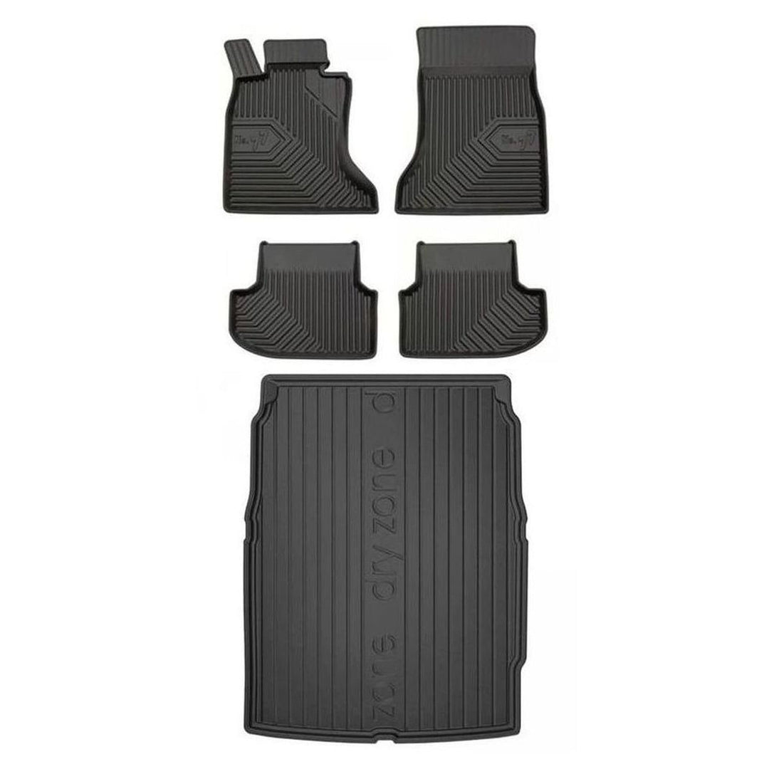 MOTOS Satz Gummifussmatten und Kofferraummatten passend für BMW 5er F10 2013-2017 Limousine, nach Fa