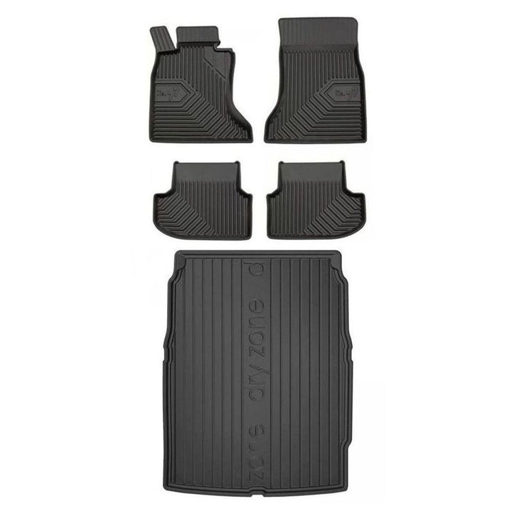 MOTOS Satz Gummifussmatten und Kofferraummatten passend für BMW 5er F10 2013-2017 Limousine, nach Fa