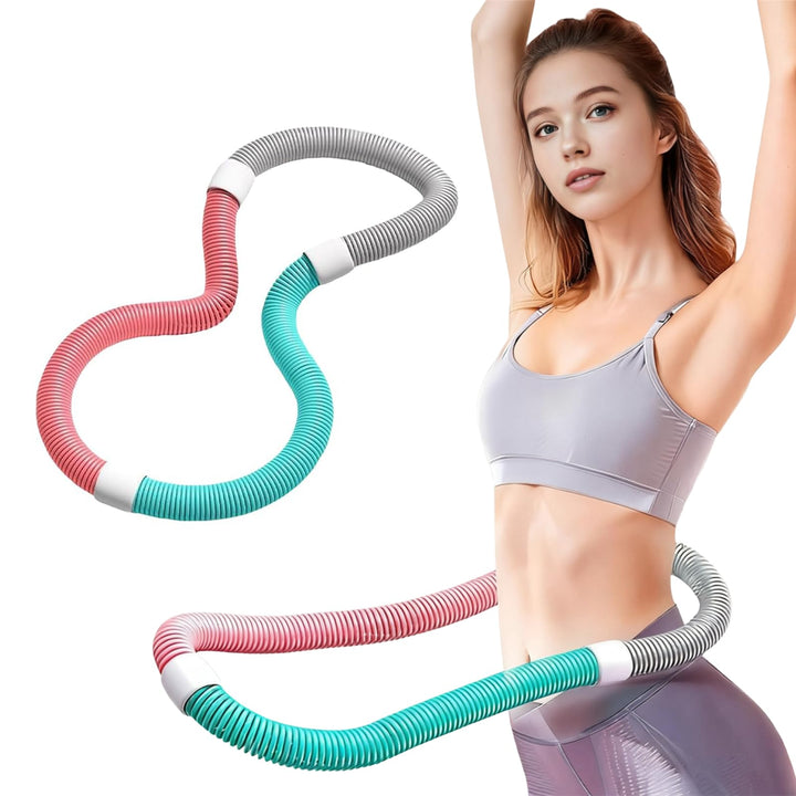 Hula Hoop Reifen Erwachsene, Weicher Hoola Hoop zum Abnehmen mit Federkern & Sicherheitsseil, Komfor