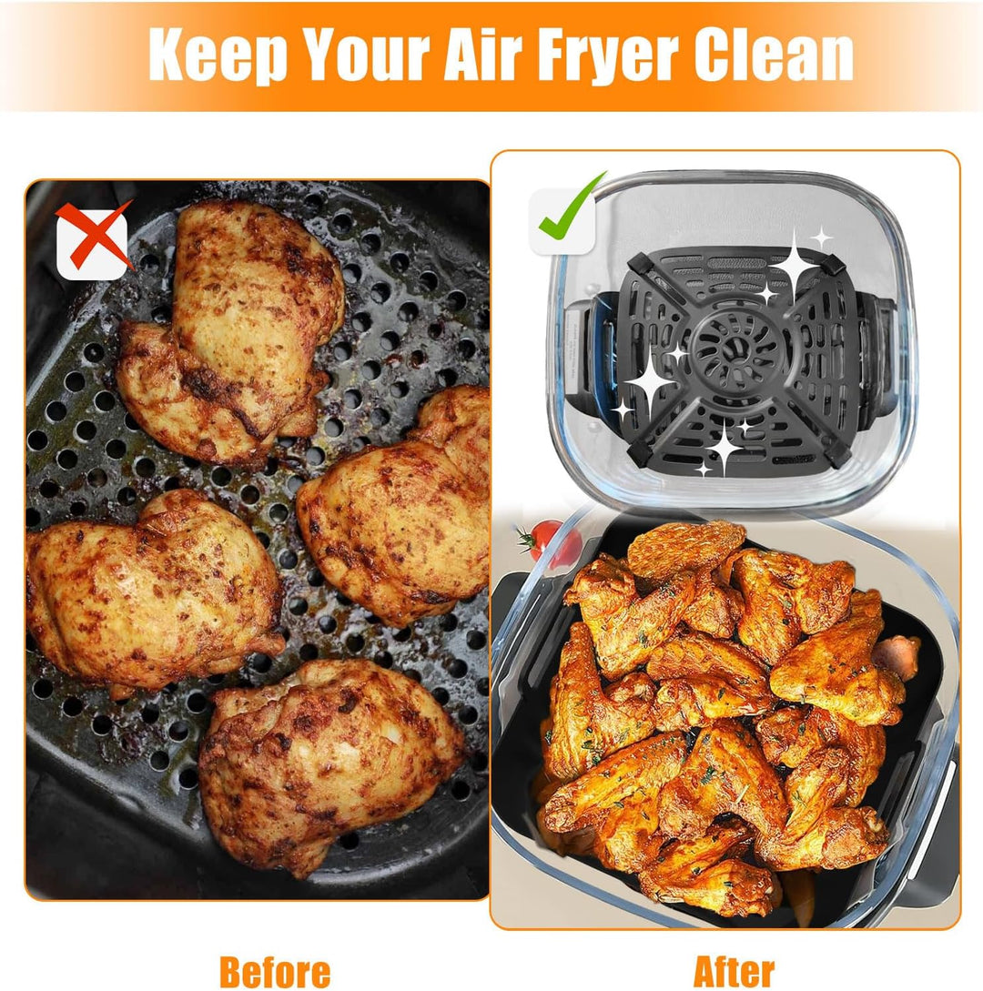 Zubehör für Ninja Crispi Air Fryer FN101 – Silikonform, Hitzebeständige Matte, Spritzschutz, Kompati