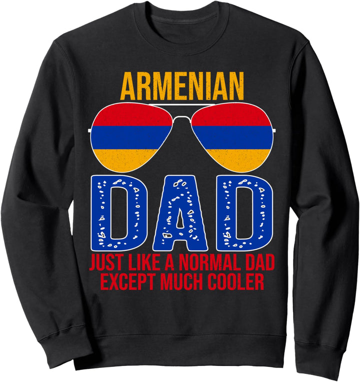 Vintage Armenian Dad Armenia Flag Sunglasses Father's Day Sweatshirt