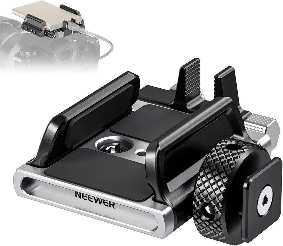 Neewer Universelle SSD-Halterung mit Kaltschuh/Kabelklemme, 4,1 cm - 6,6 cm für T5 T7 T9 SSD, kompat