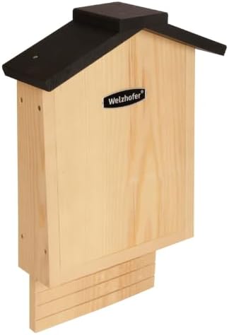 Welzhofer Fledermaus-Flachkasten Lexi, Fledermaushaus aus langlebigem Kiefernholz, geeignet für Zwer