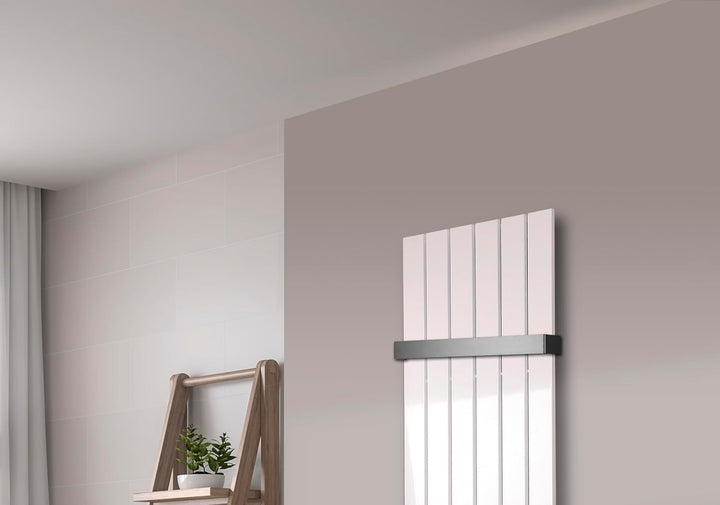 Badheizkörper Design Peking 2 120x47cm 799 Watt weiss (+1 Halter 50mm) SZAGATO Handtuchwärmer Handtu