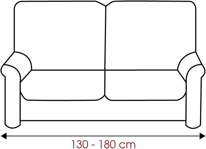 MaxiFUNDAS - Elastischer Sofabezug Vega 2-Sitzer Dunkelbeige 2 Plätze Leinfarben, 2 Plätze Leinfarbe