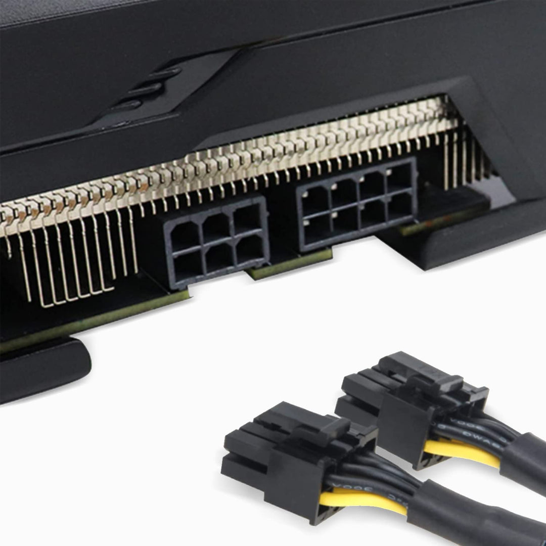 8Pin PCIe Splitter, PCI-e 8-Pin Buchse auf Dual (6+2)-Pin Stecker GPU-VGA Stromkabel PCI-Express Ada