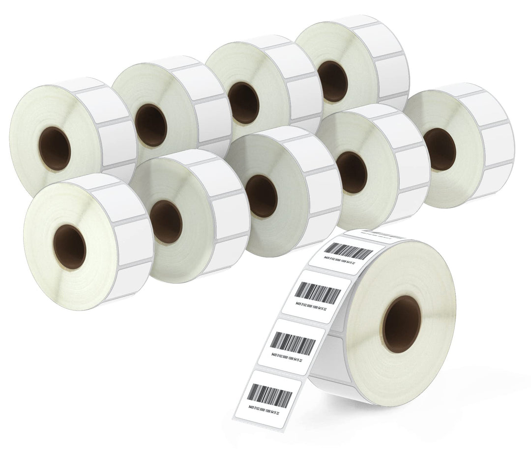 BETCKEY - 32mm x 25mm(1,25 in x 1 in) Perforierte Barcode/Adresse Thermoetiketten Kompatibel mit Zeb