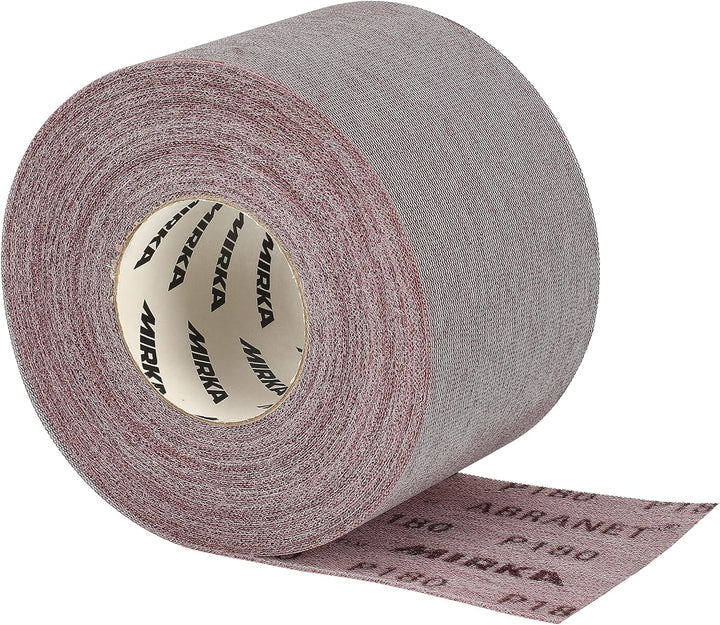 Mirka Abranet Netz-Schleifrolle 115 mm x 25 m Klett / Korn P180 / 1 Rolle / zum Schleifen von Holz,